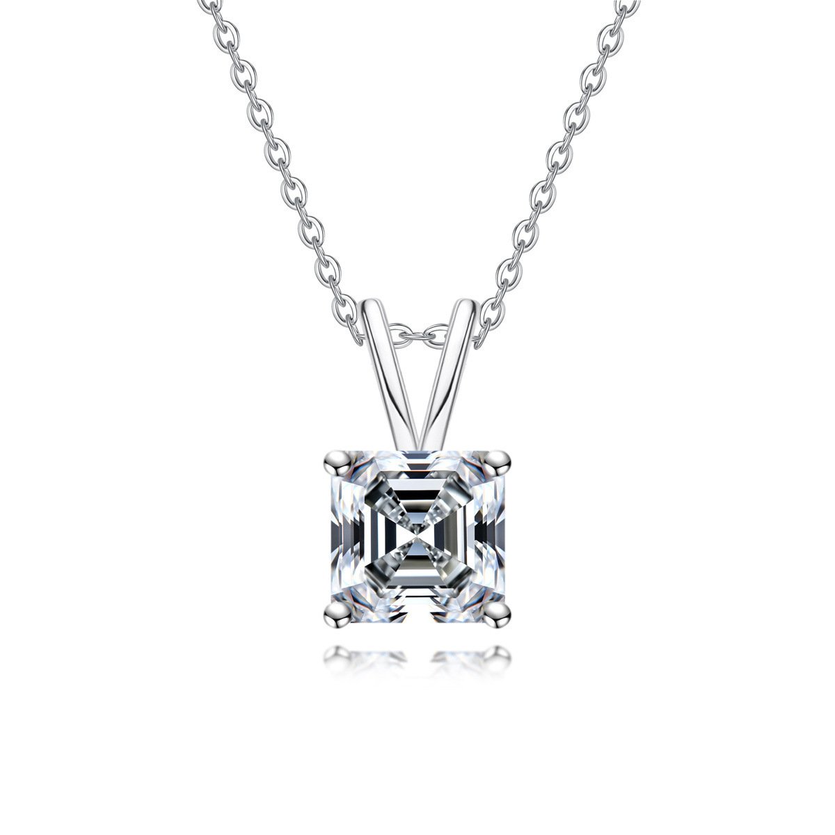 Moissanite 925 Sterling Silver Pendantlight Luxury Fashion-forward Necklace Accessory - Image 5