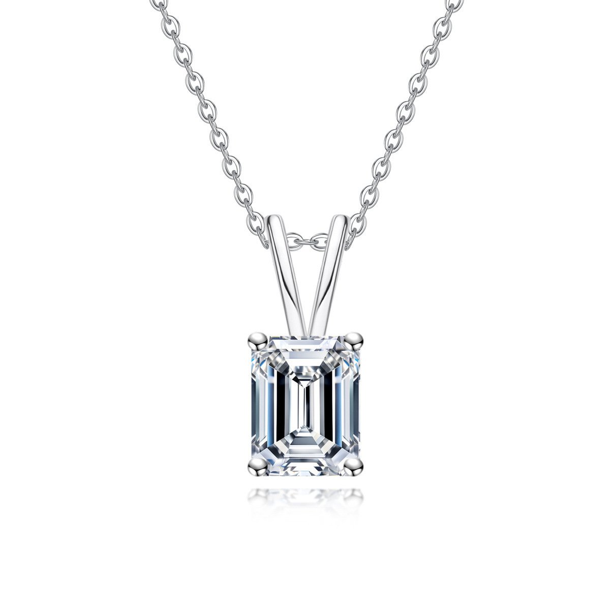 Moissanite 925 Sterling Silver Pendantlight Luxury Fashion-forward Necklace Accessory - Image 2