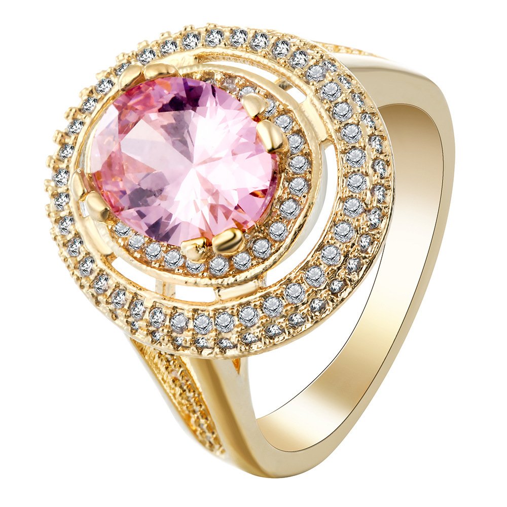 Copper Plate Inlaid Zircon Ring - Image 4