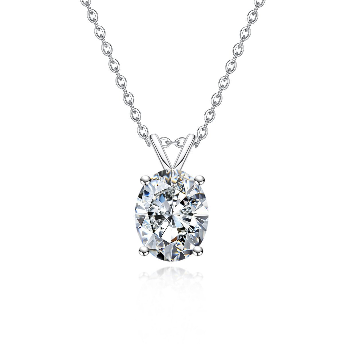 Moissanite 925 Sterling Silver Pendantlight Luxury Fashion-forward Necklace Accessory - Image 3