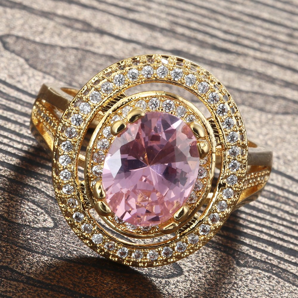 Copper Plate Inlaid Zircon Ring - Image 2